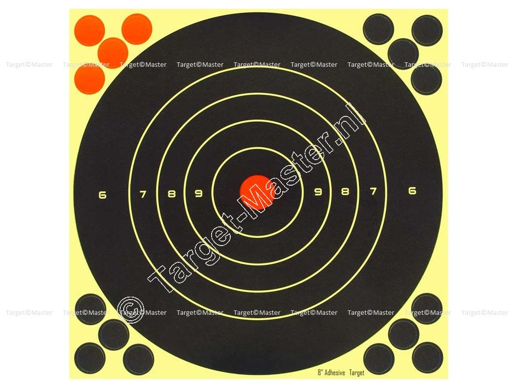 Gamo GREEN STICKER PAPER TARGET Zelf Klevende Doelen 20 Centimeter 25 stuks